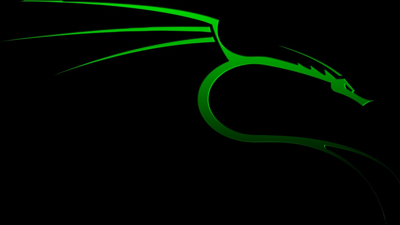 Logo drago verde Kali Linux, 1280x720 720p, Laptop