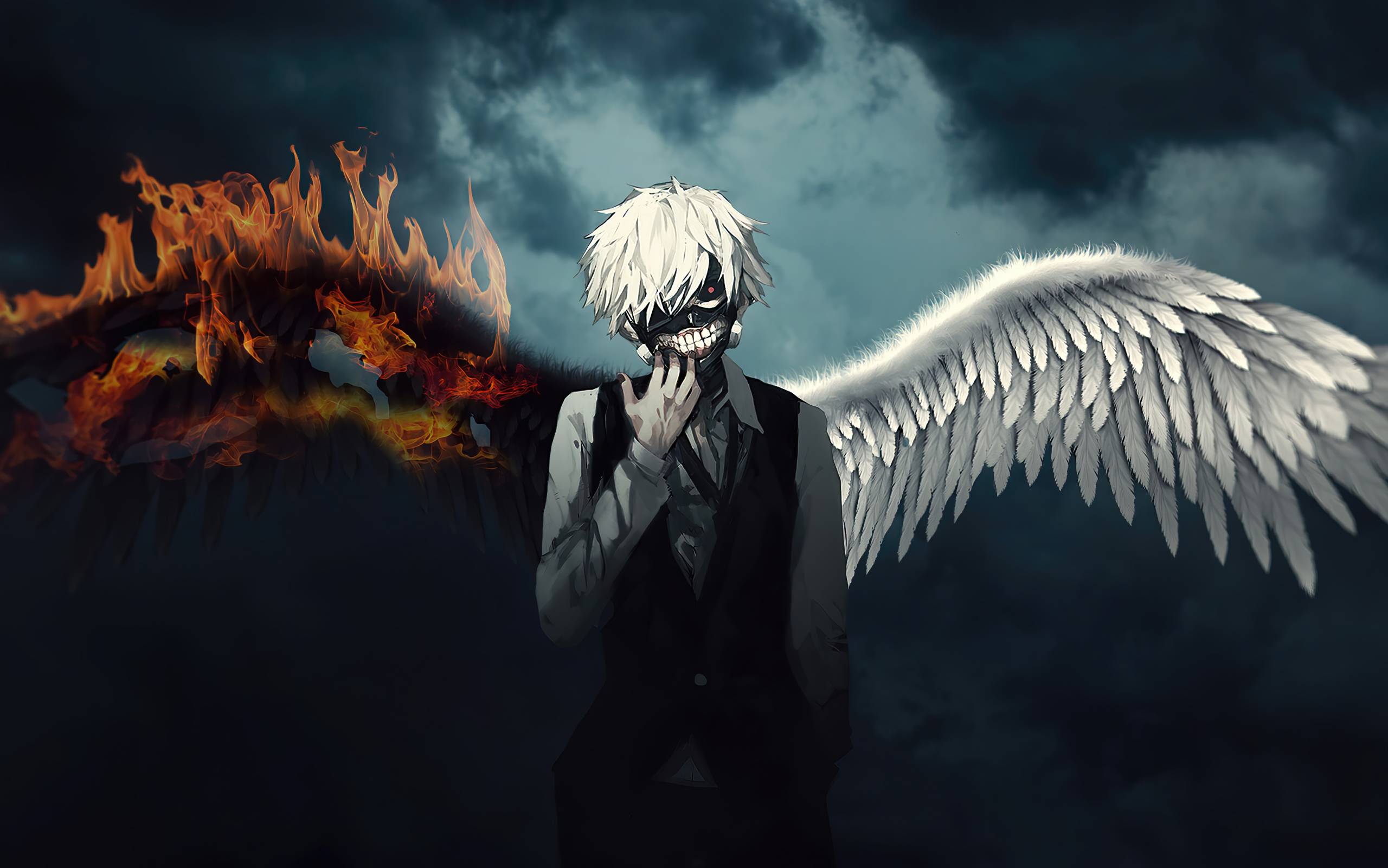 Ken Kaneki ali fiamme, 2560x1600 WQXGA, MacBook Pro