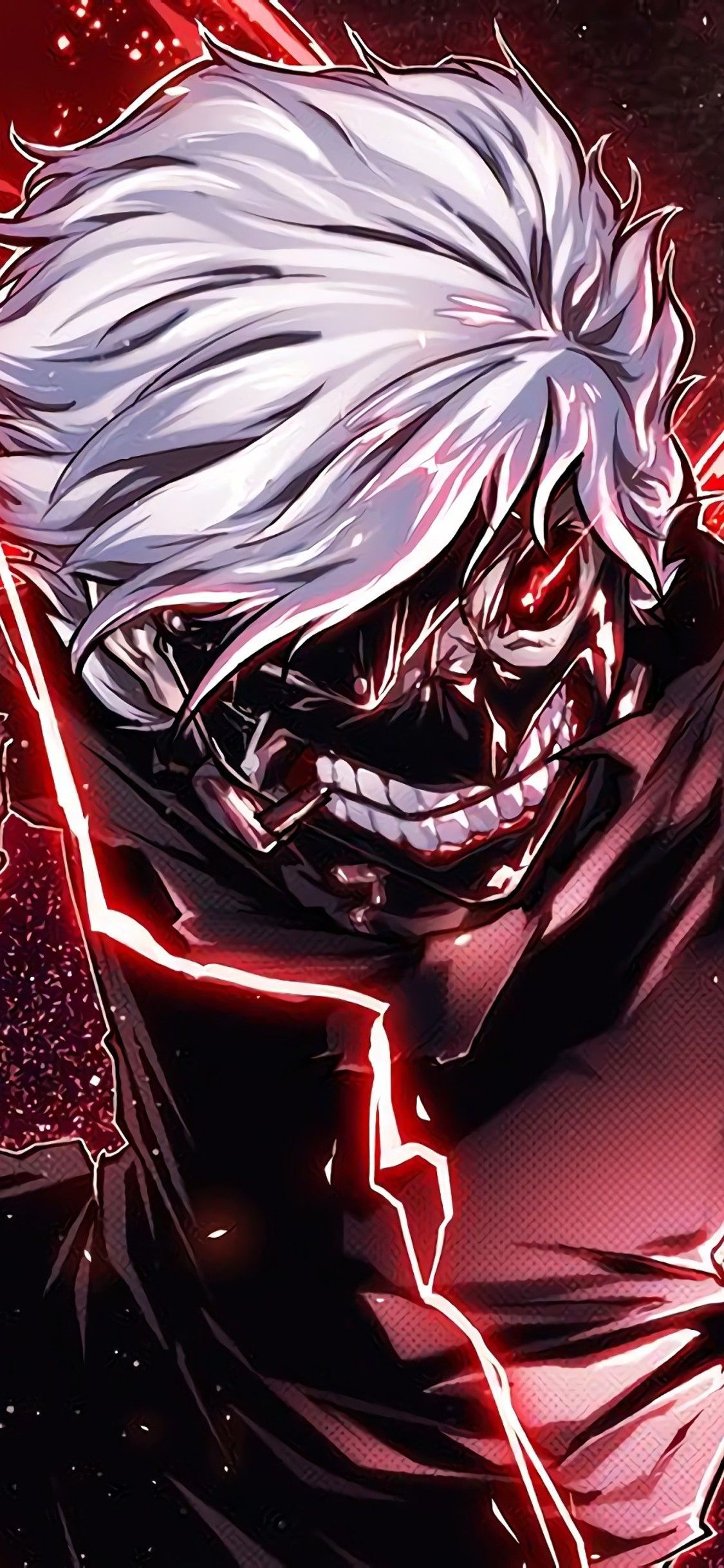 Ken Kaneki Tokyo Ghoul maschera, 1125x2436 Full HD Verticale, Smartphone