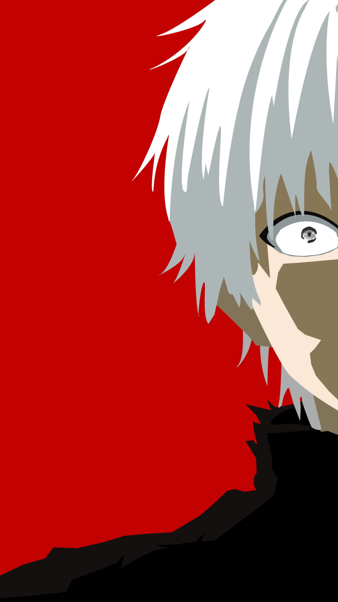 Ken Kaneki Tokyo Ghoul minimalista, 1440x2560 Verticale, Samsung Galaxy
