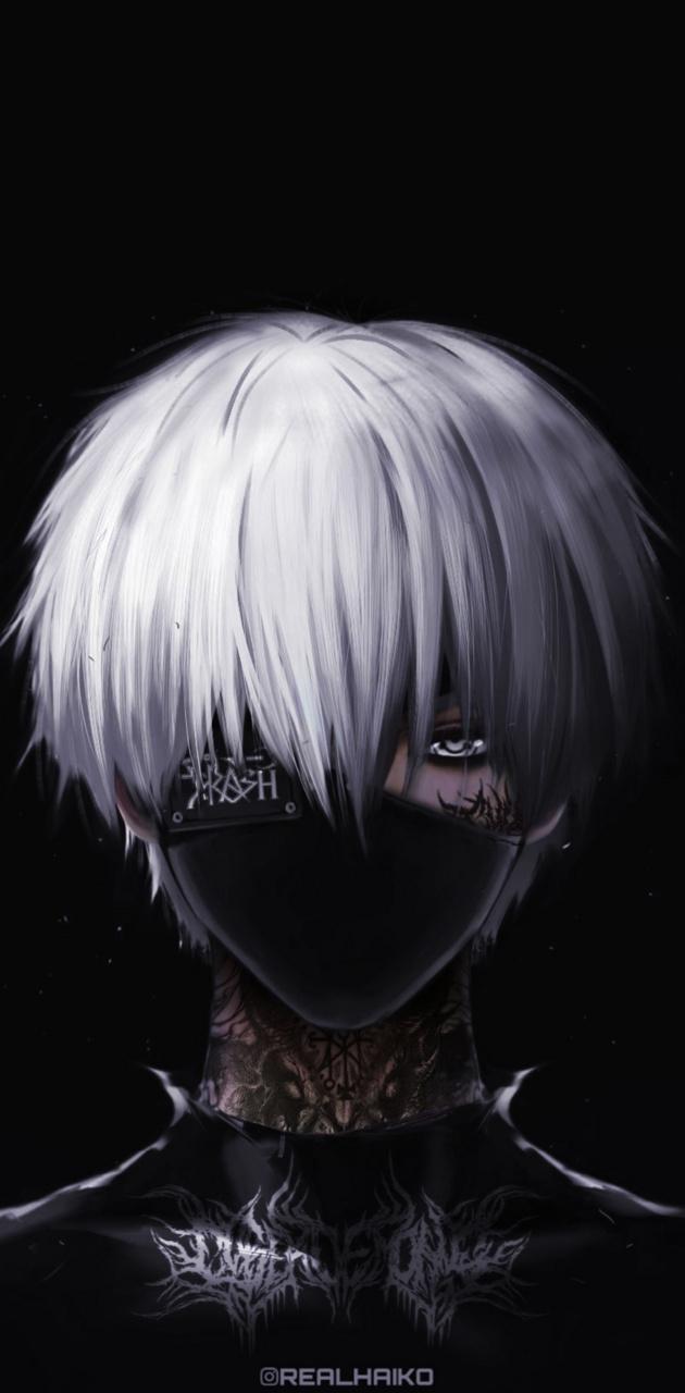 Ken Kaneki maschera nera, Tokyo Ghoul, 630x1280 Verticale, Telefono
