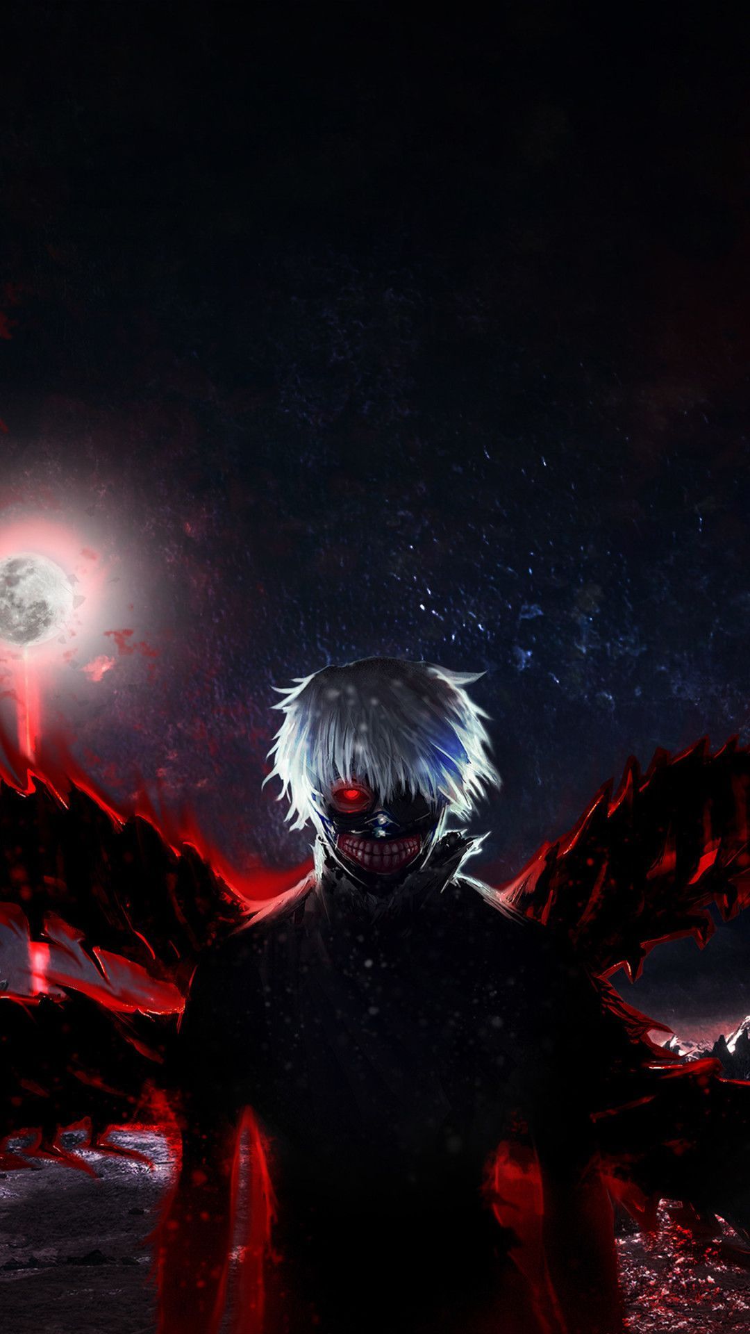 Ken Kaneki Tokyo Ghoul notturno, 1080x1920 Verticale, Samsung Galaxy