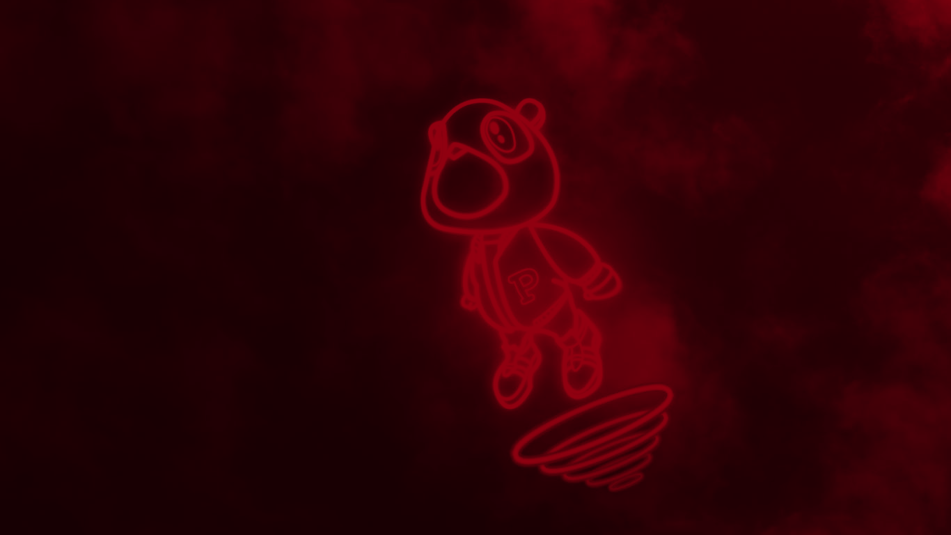 Orsetto Kanye West rosso, 1366x768 HD, Desktop