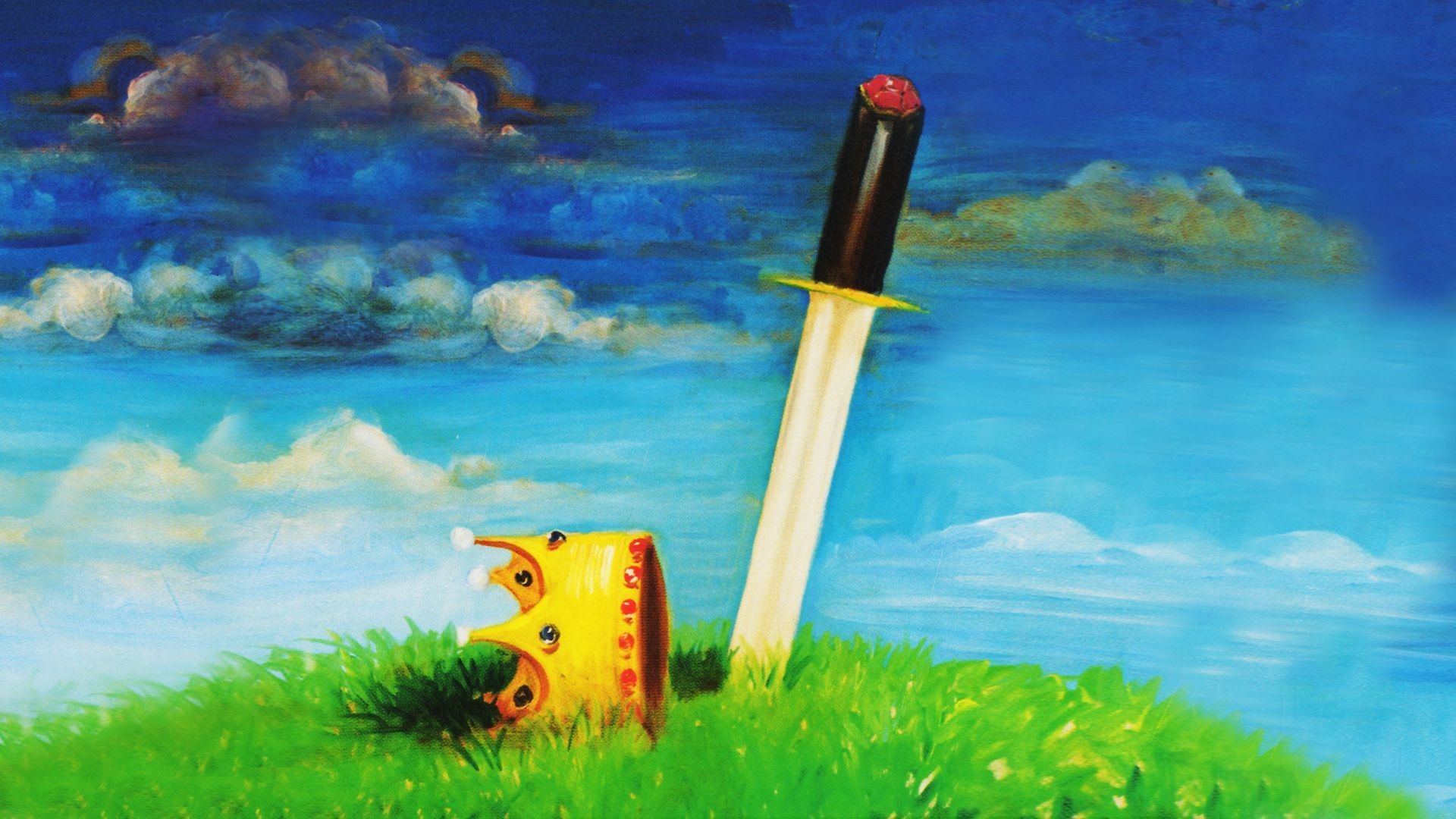 Coltello e corona su collina, 1920x1080 1080p, PC