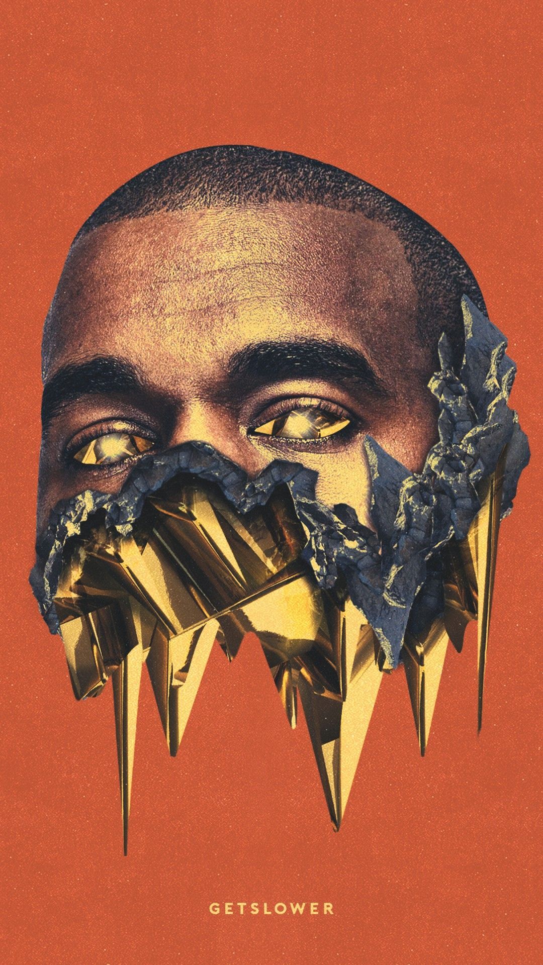 Kanye West arte astratta oro, 1080x1920 Full HD Verticale, iPhone