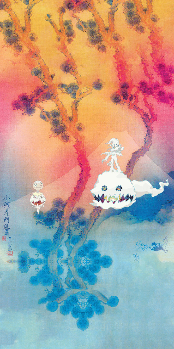 Kids See Ghosts album art, 667x1334 Verticale, iPhone Pro Max