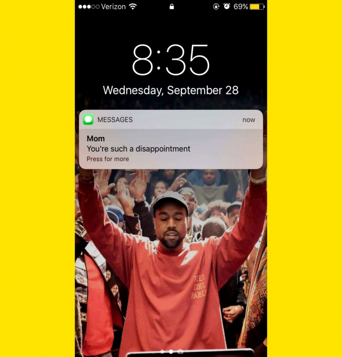Kanye West canottiera stampata, 1216x1599 Full HD Verticale, iPhone Air