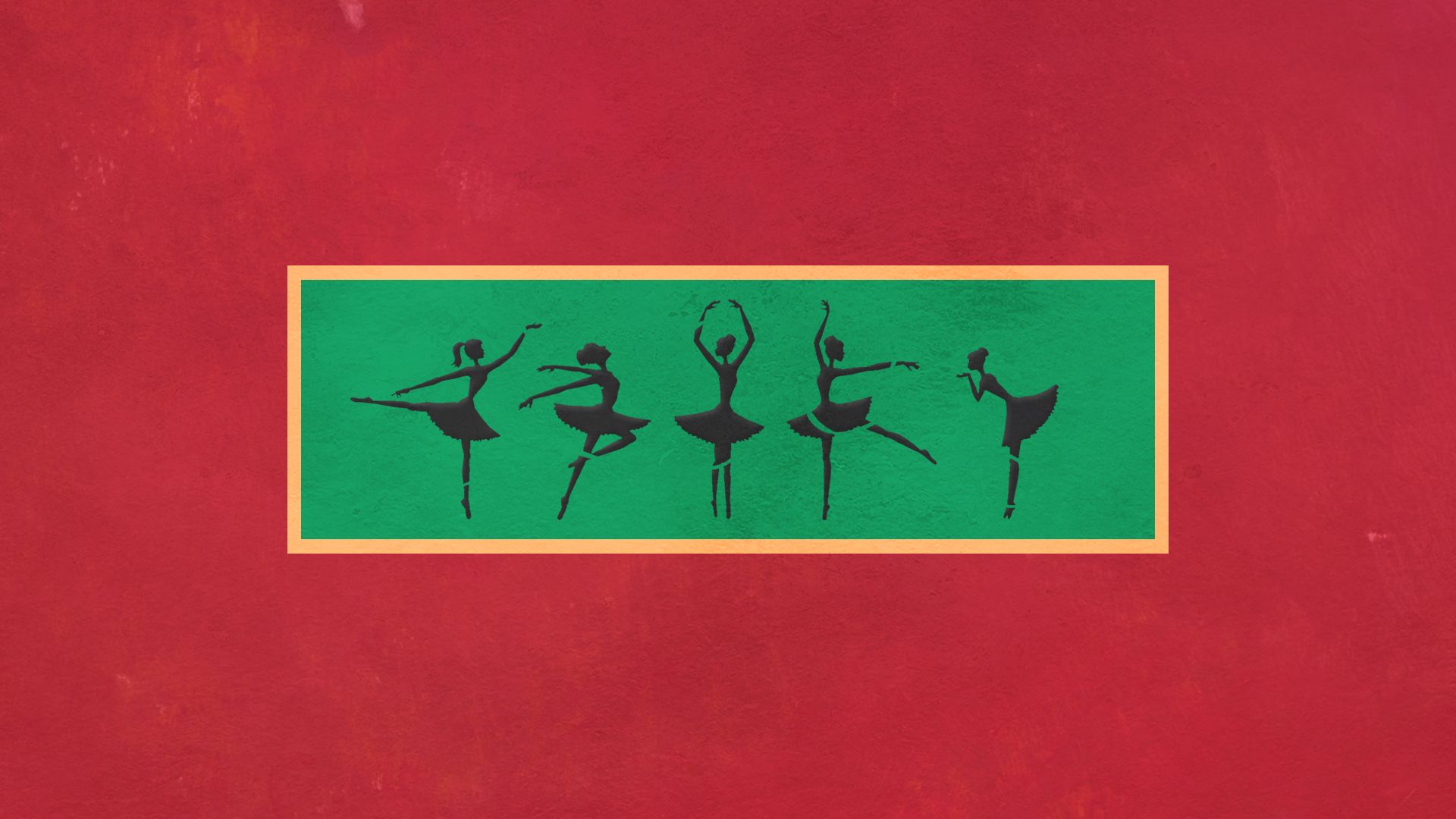 Silhouette ballerine, sfondo rosso, 1920x1080 Full HD, Desktop