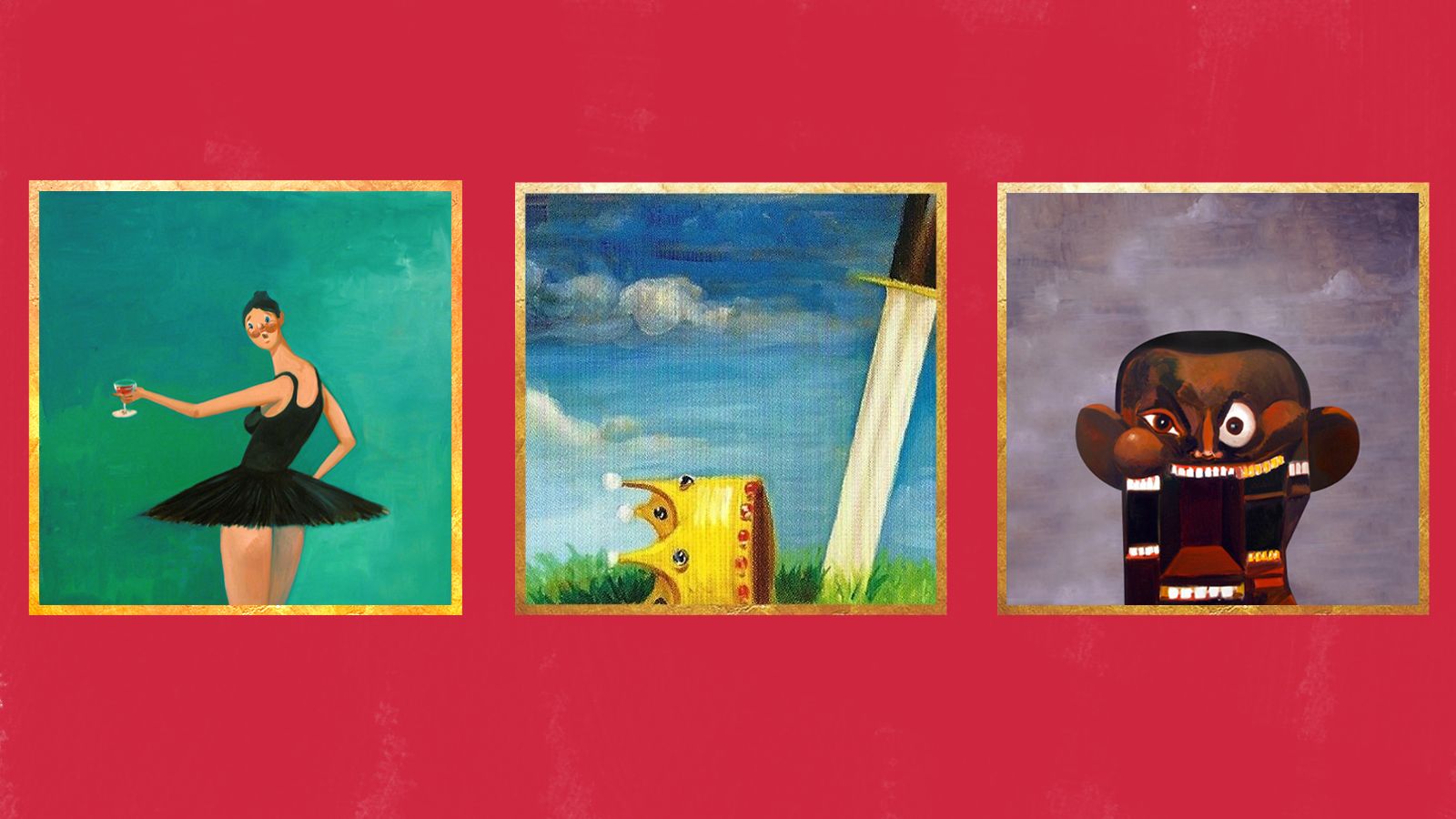 Copertine album Kanye West rosse, 1600x900 HD Ready, PC Desktop