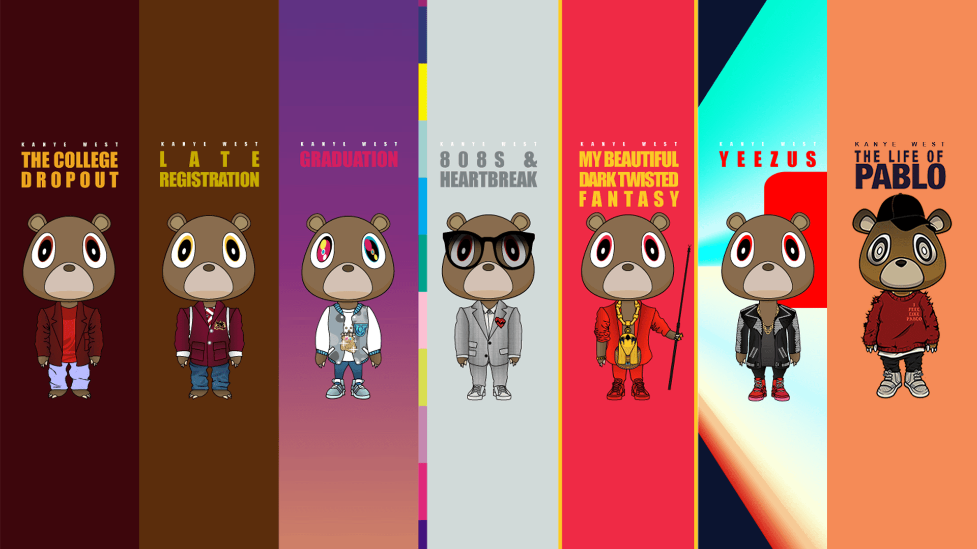 Orsetti album Kanye West, 1920x1080 Full HD 1080p, Desktop