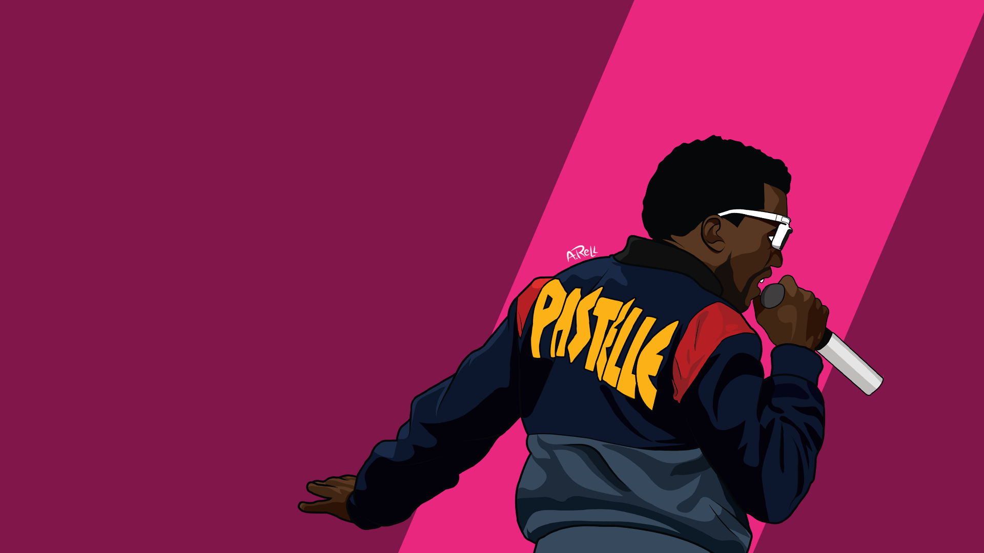 Illustrazione rapper con giacca Pastelle, 1920x1080 Full HD 1080p, PC Desktop