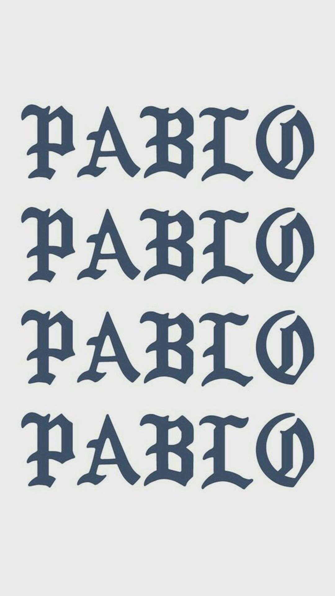 Testo Pablo ripetuto blu, 1080x1920 Verticale, Telefono