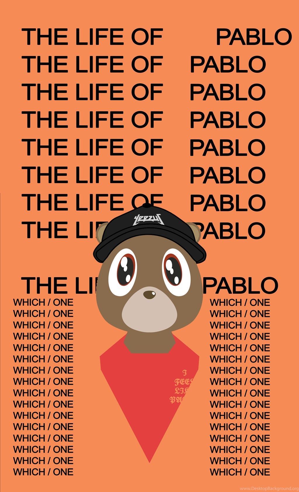 Kanye West Bear Pablo, 1024x1687 Verticale, Mobile