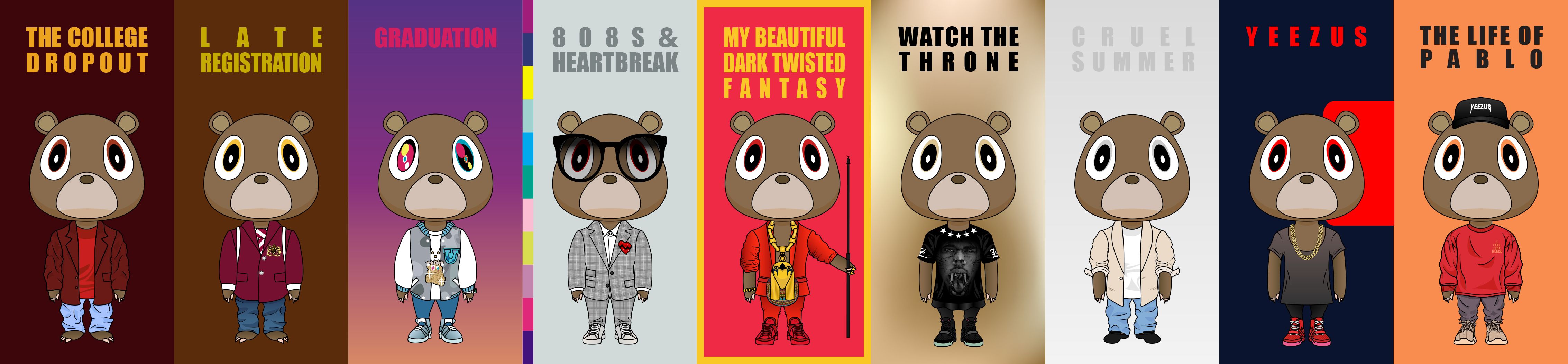 Kanye West illustrazione minimalista, 2250x4000 Full HD Verticale, iPhone