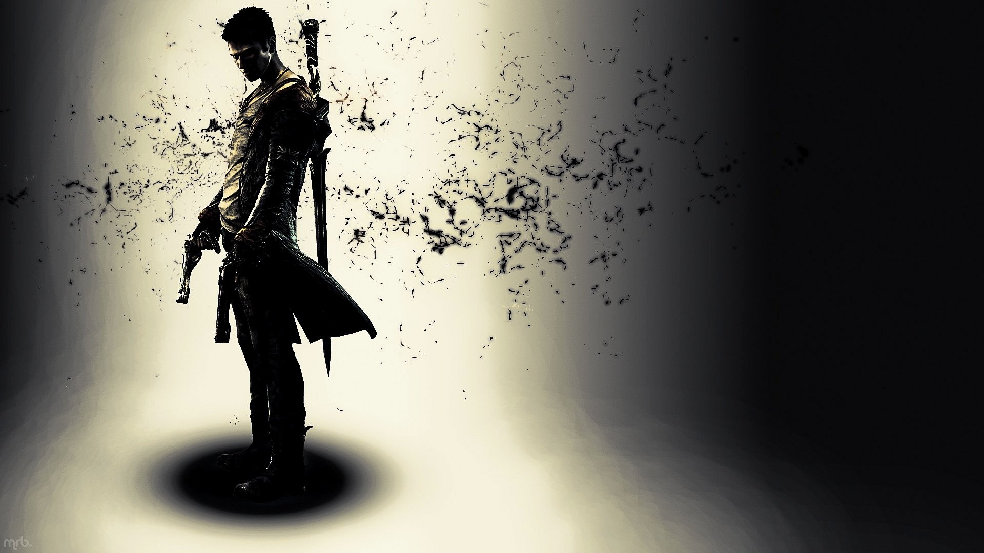 Silhouette uomo con spada, 1920x1080 1080p, PC