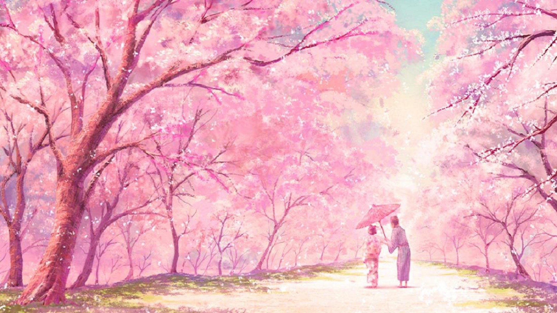 Alberi di ciliegio rosa, 1920x1080 Full HD 1080p, PC