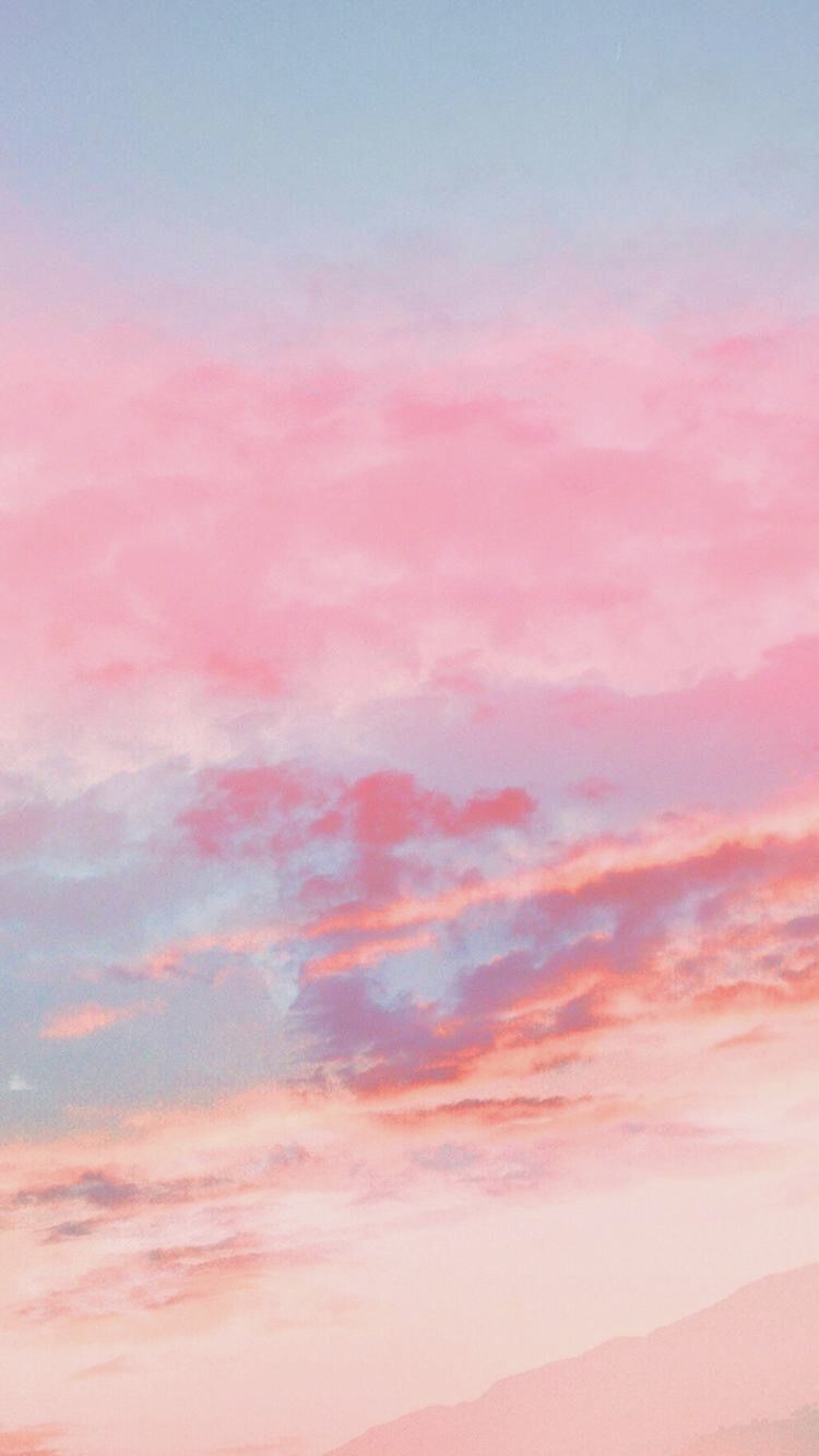 Cielo rosa pastello al tramonto, 750x1334 Verticale, Mobile