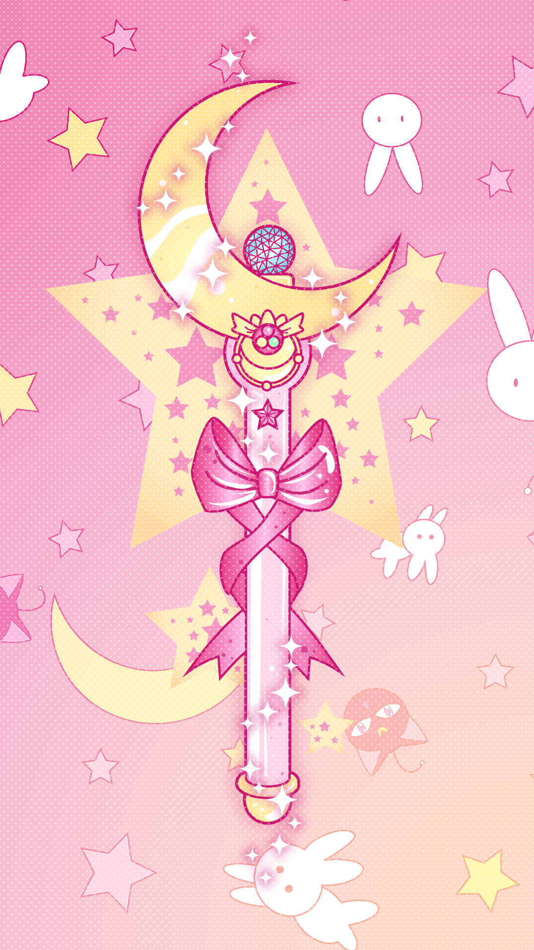 Bacchetta Sailor Moon rosa, anime magico, 1080x1920 Full HD Verticale, Smartphone