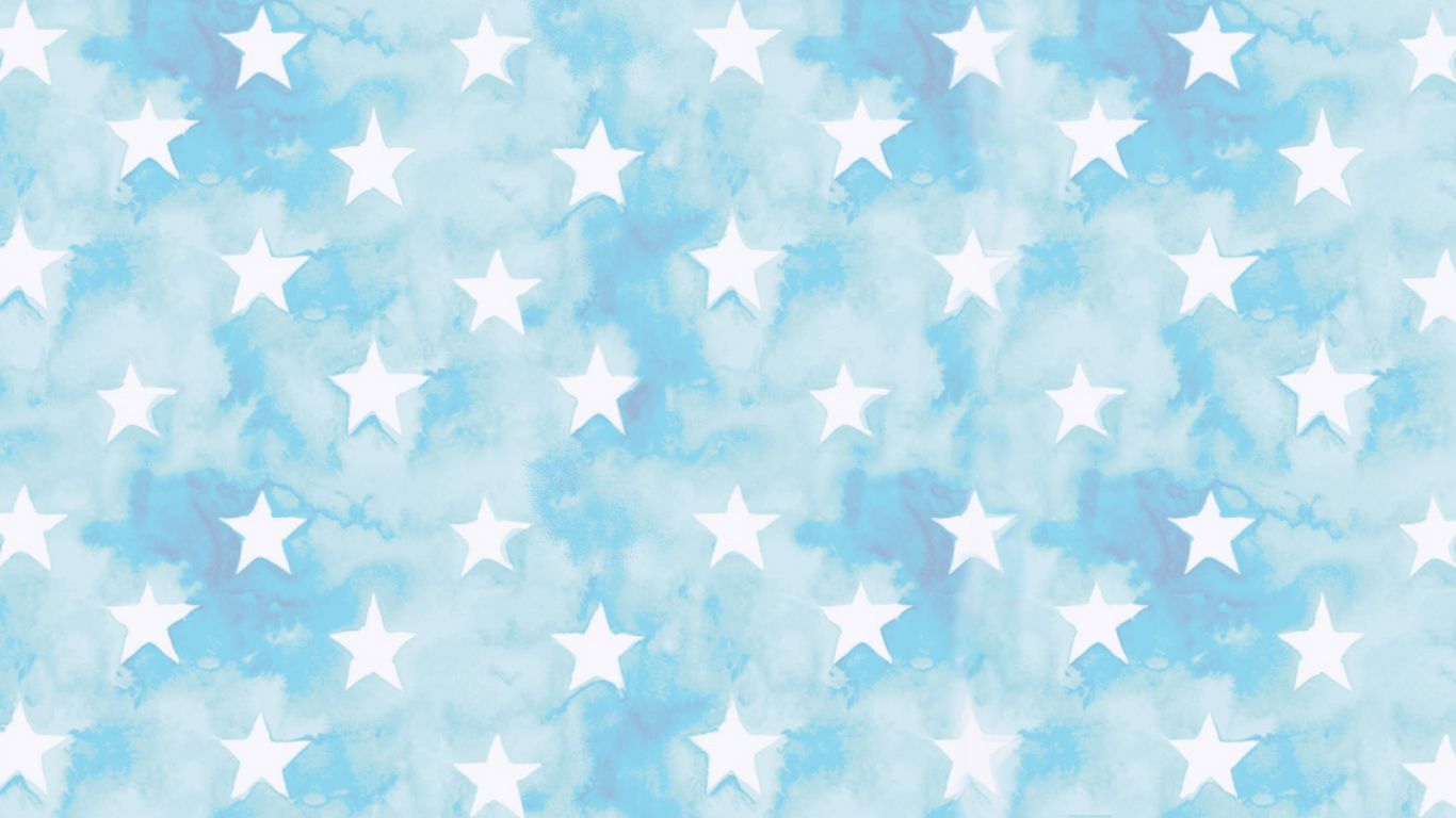 Stelle bianche sfondo azzurro pastello, 1366x768 720p, Ultrabook