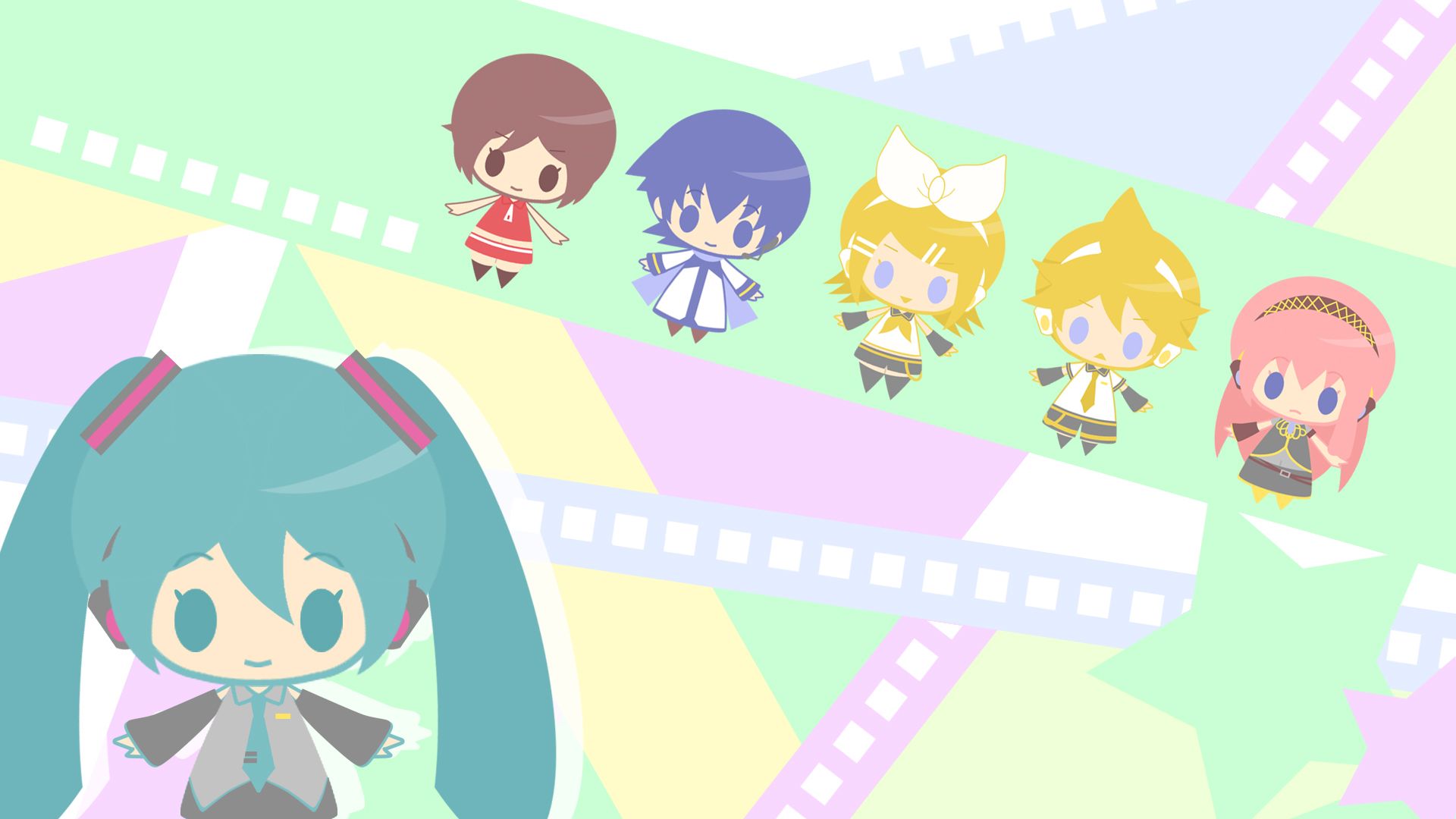 Hatsune Miku Vocaloid personaggi chibi, cantante virtuale, 1920x1080 1080p, ROG Asus Laptop