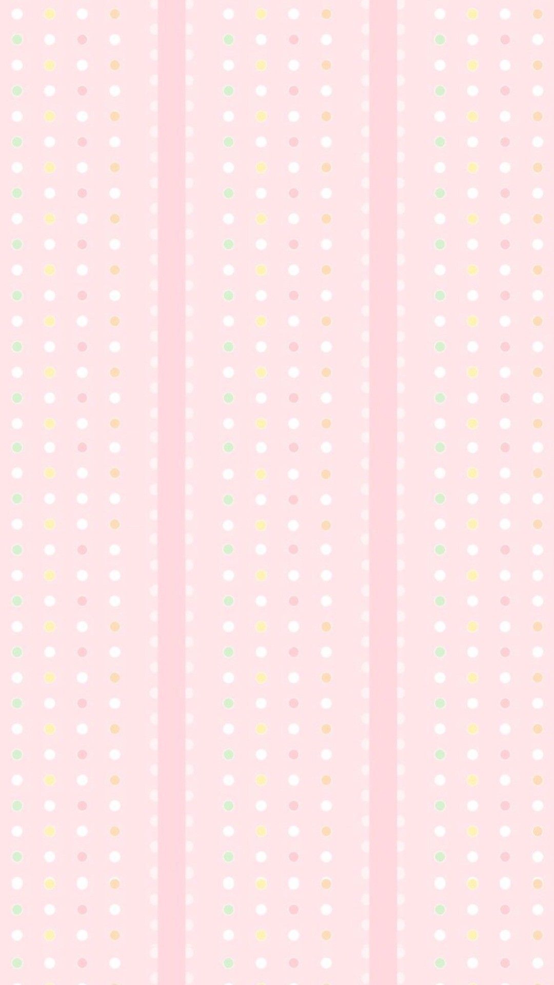 Righe rosa pastello con pois, 1080x1920 Full HD Verticale, Smartphone