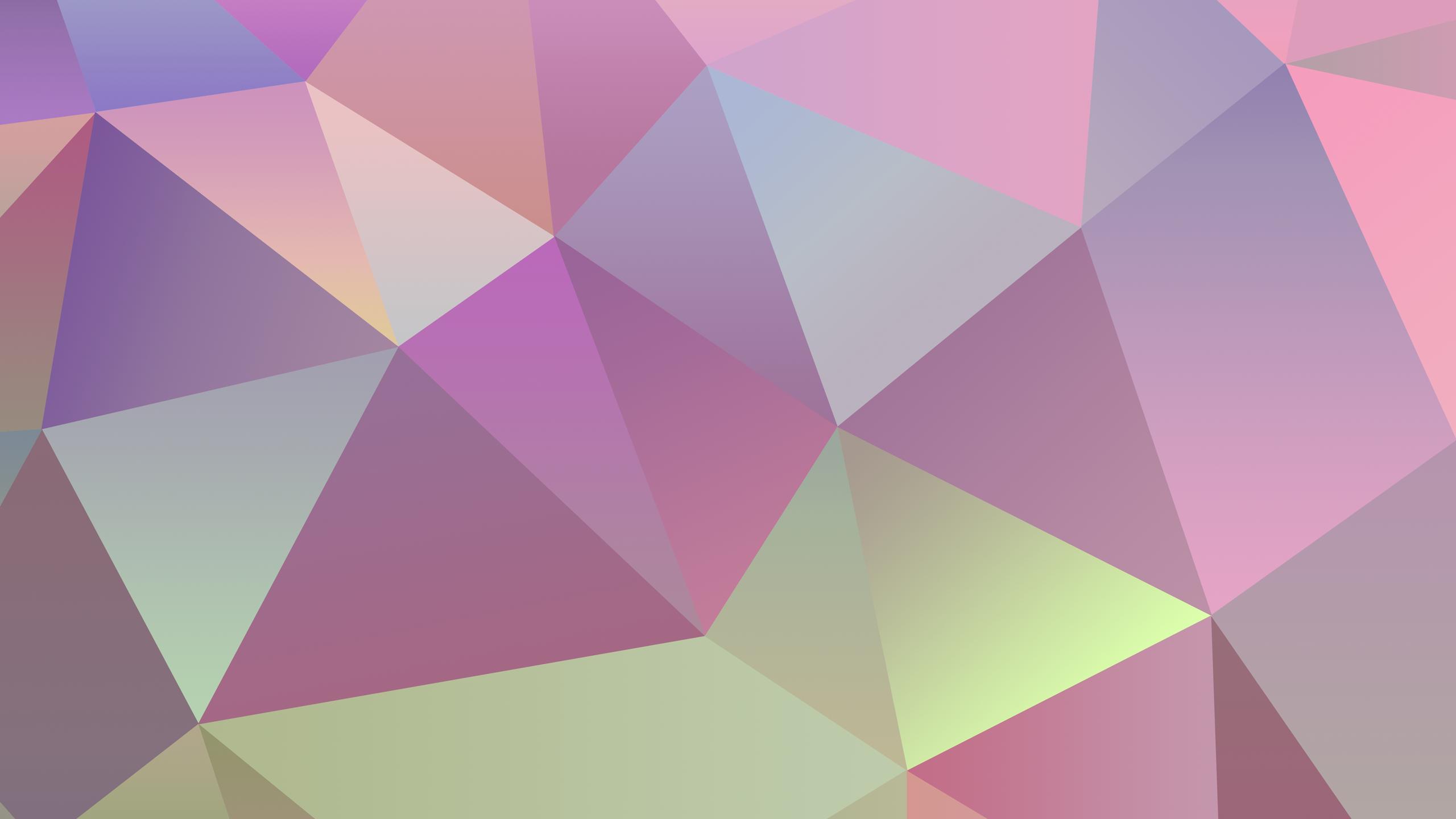 Sfondo geometrico low poly pastello, 2560x1440 2K QHD, Ultrabook