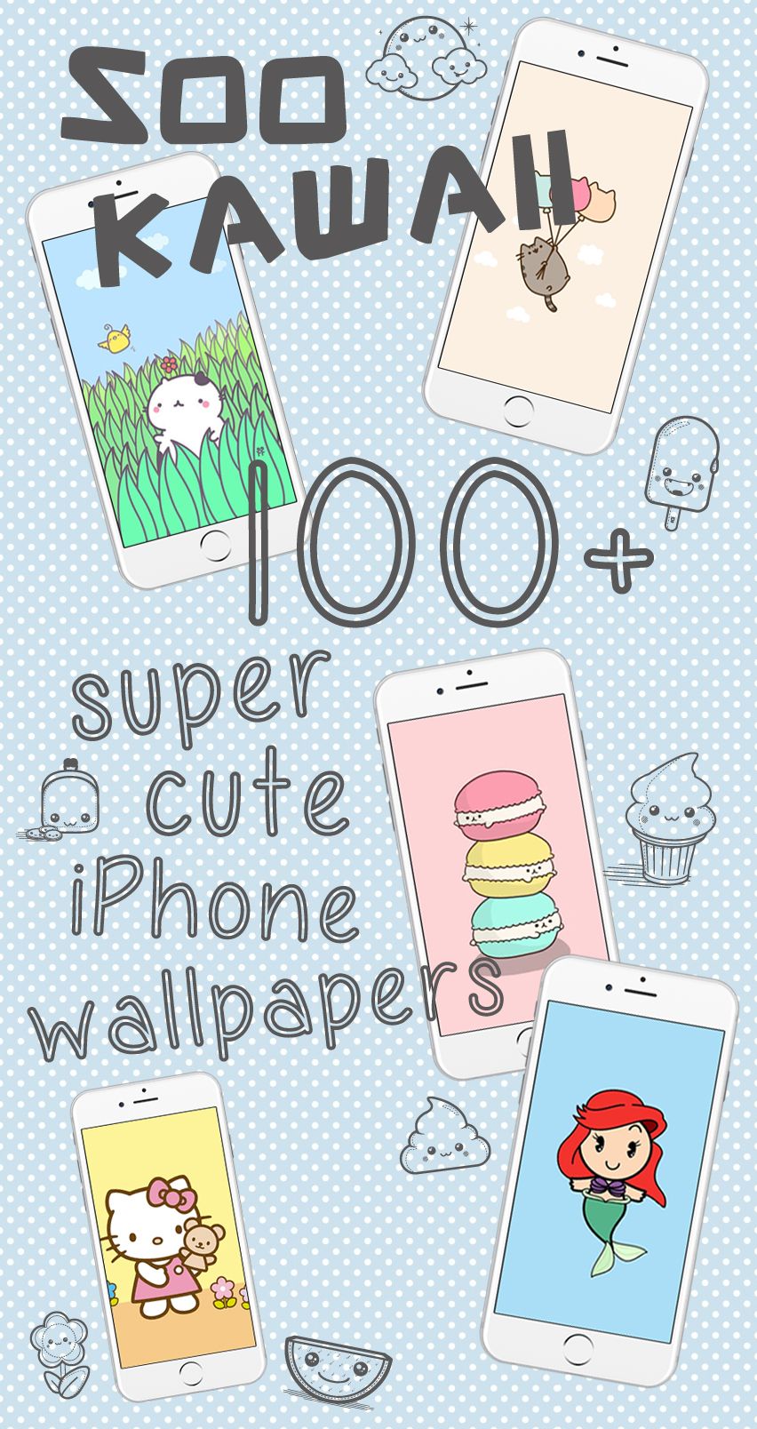Collage iPhone Hello Kitty Ariel, 852x1608 Verticale, iPhone