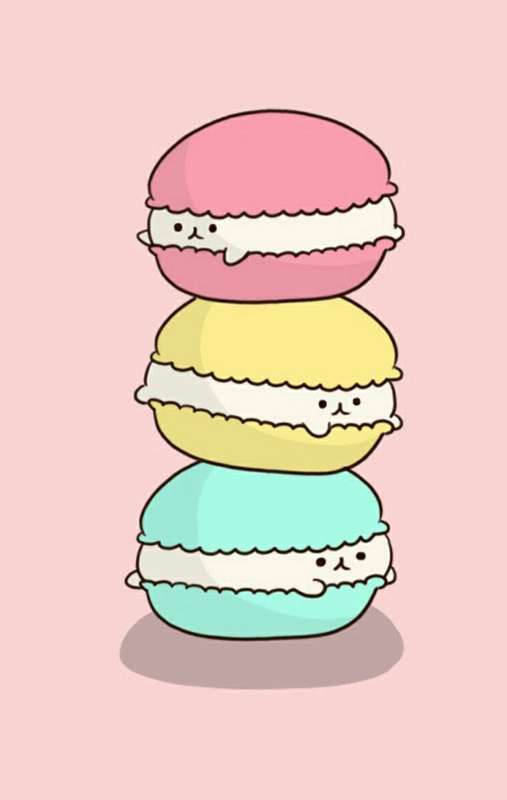 macaron kawaii impilati pastello, 736x1161 Verticale, iPhone Pro Max