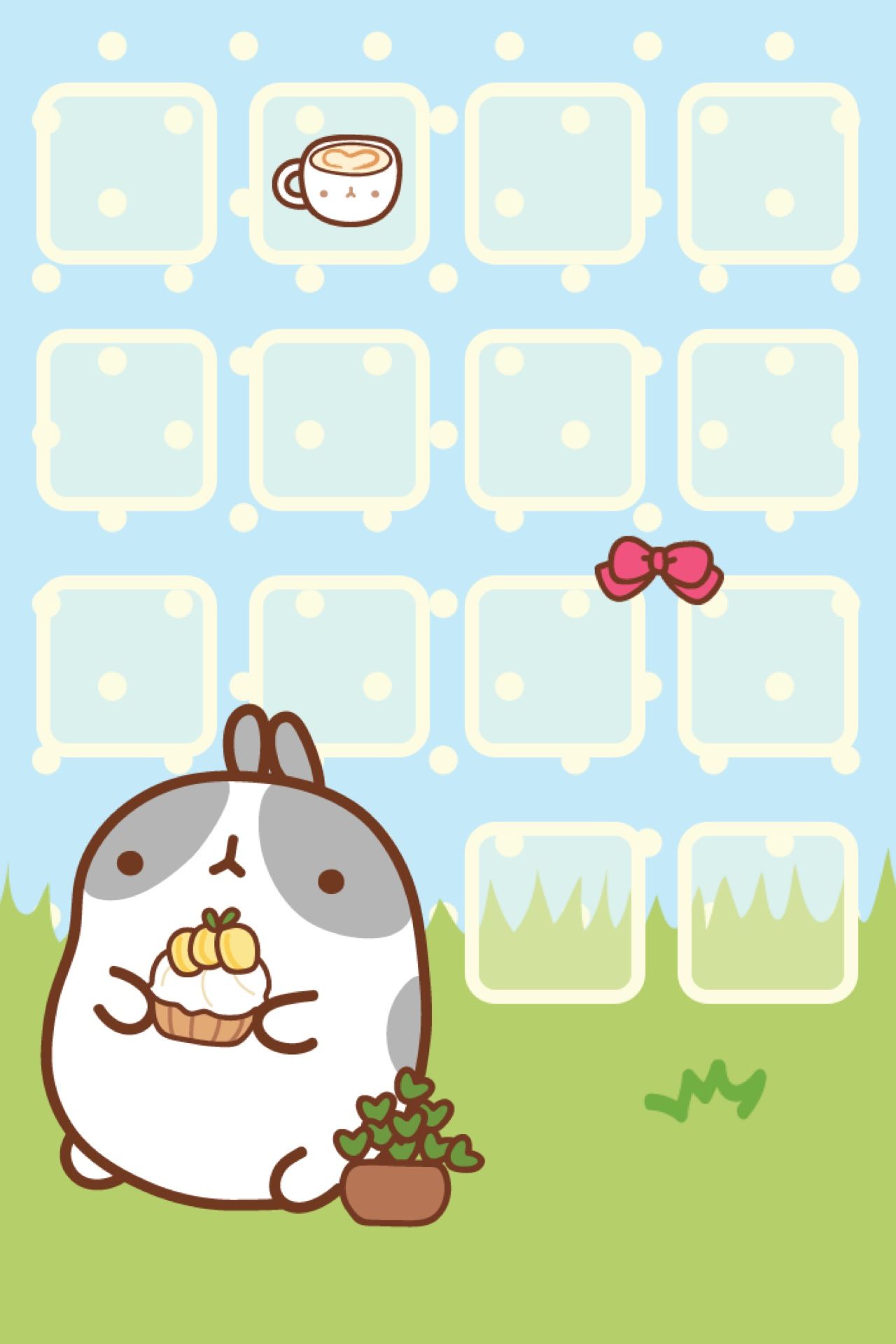 Coniglio kawaii con cupcake, 1280x1920 Full HD Verticale, iPhone Pro Max