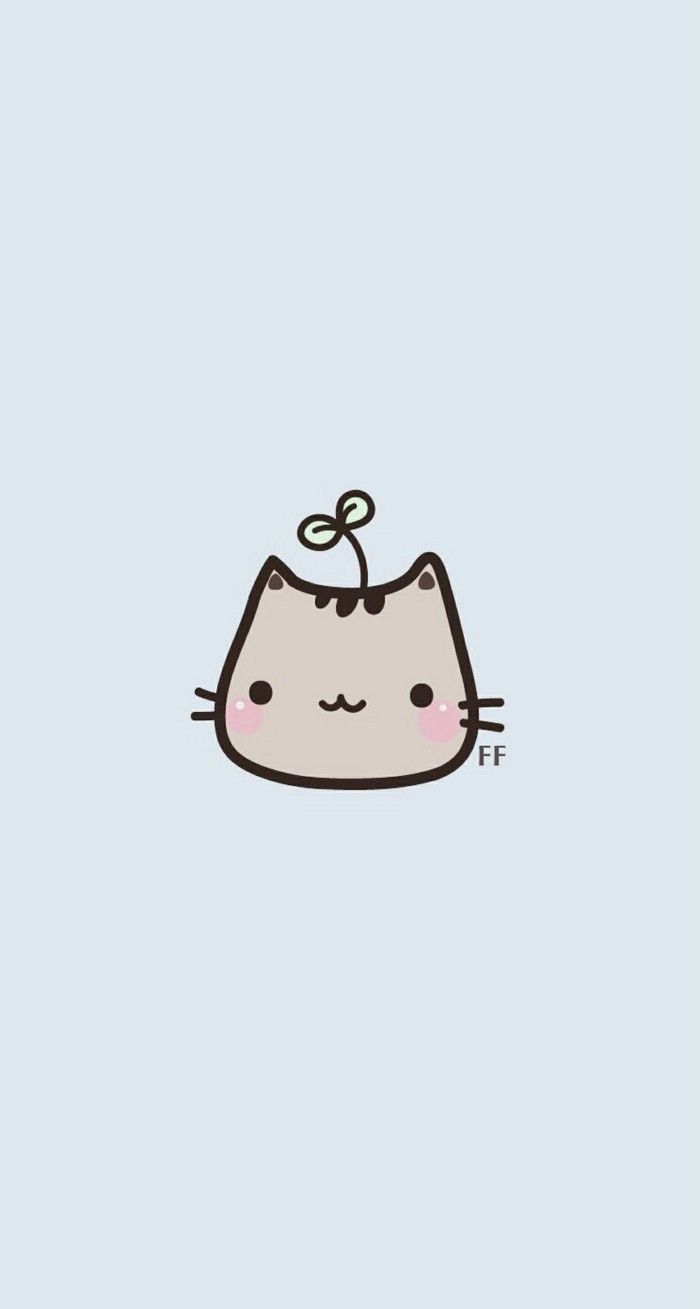Gattino kawaii minimalista, 700x1309 Full HD Verticale, iPhone Plus