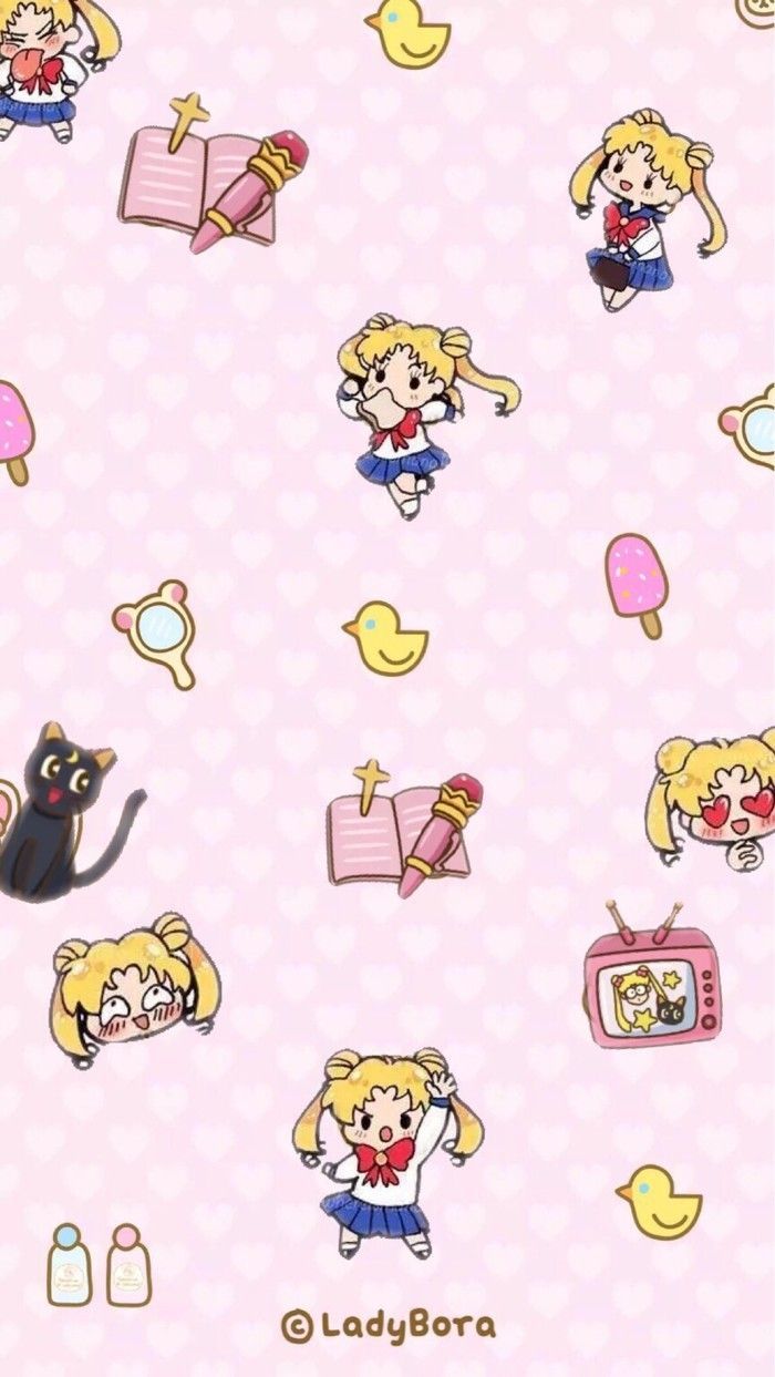Sailor Moon kawaii rosa, anime magico, 700x1243 Verticale, iPhone Pro Max