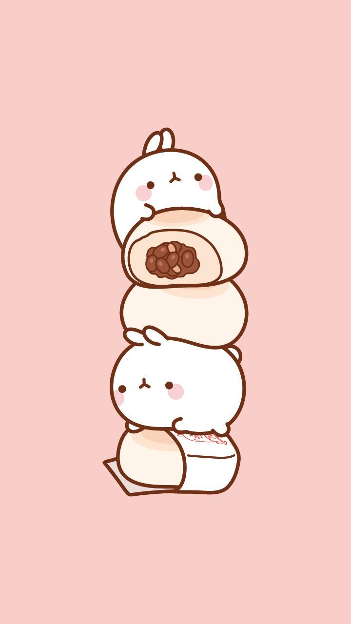 Coniglio kawaii con pane dolce, 720x1280 Full HD Verticale, iPhone Pro Max