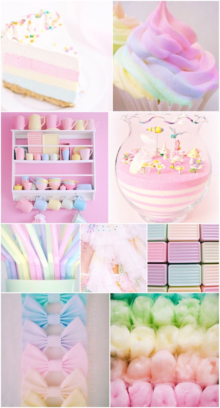 Collage dolci pastello kawaii, 736x1365 Full HD Verticale, iPhone Pro