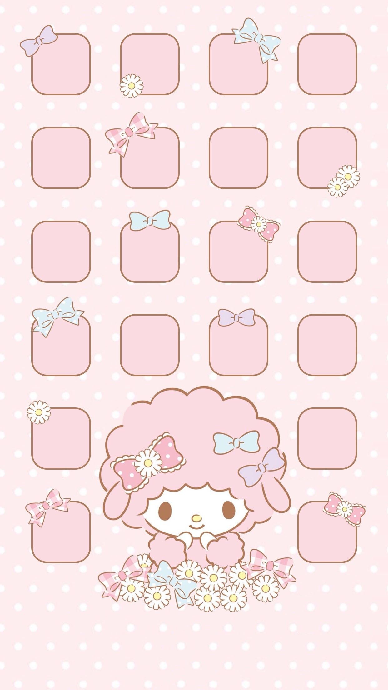 My Melody kawaii rosa, 1242x2208 Verticale, iPhone Pro