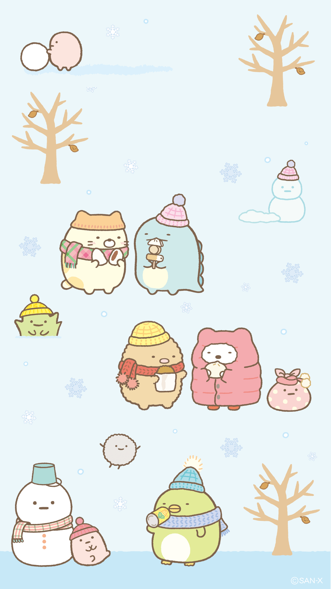 Sumikko Gurashi personaggi inverno, 1080x1920 Full HD Verticale, Smartphone