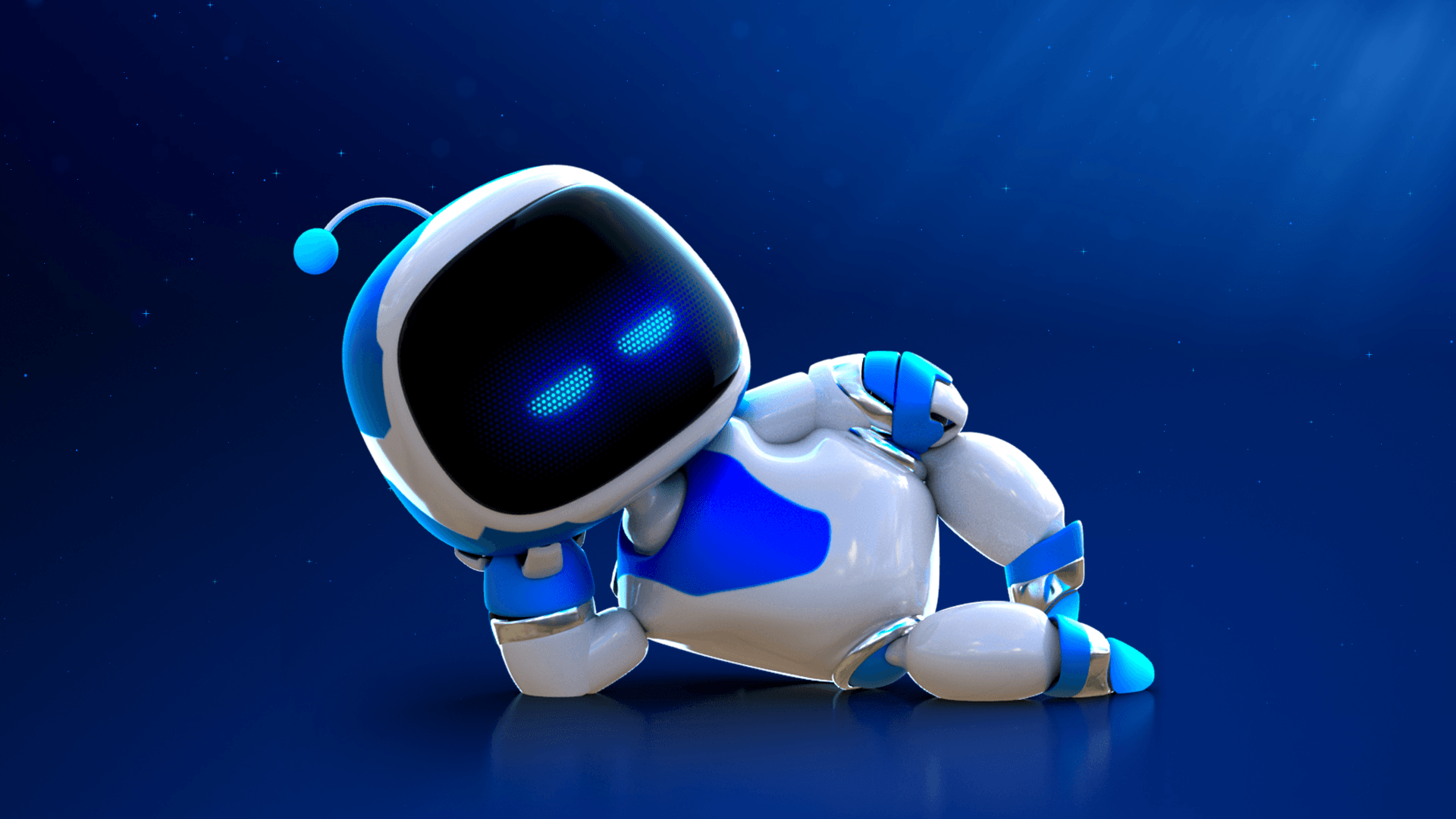 Robot Astro Bot su sfondo blu, 1920x1080 Full HD, PC Desktop