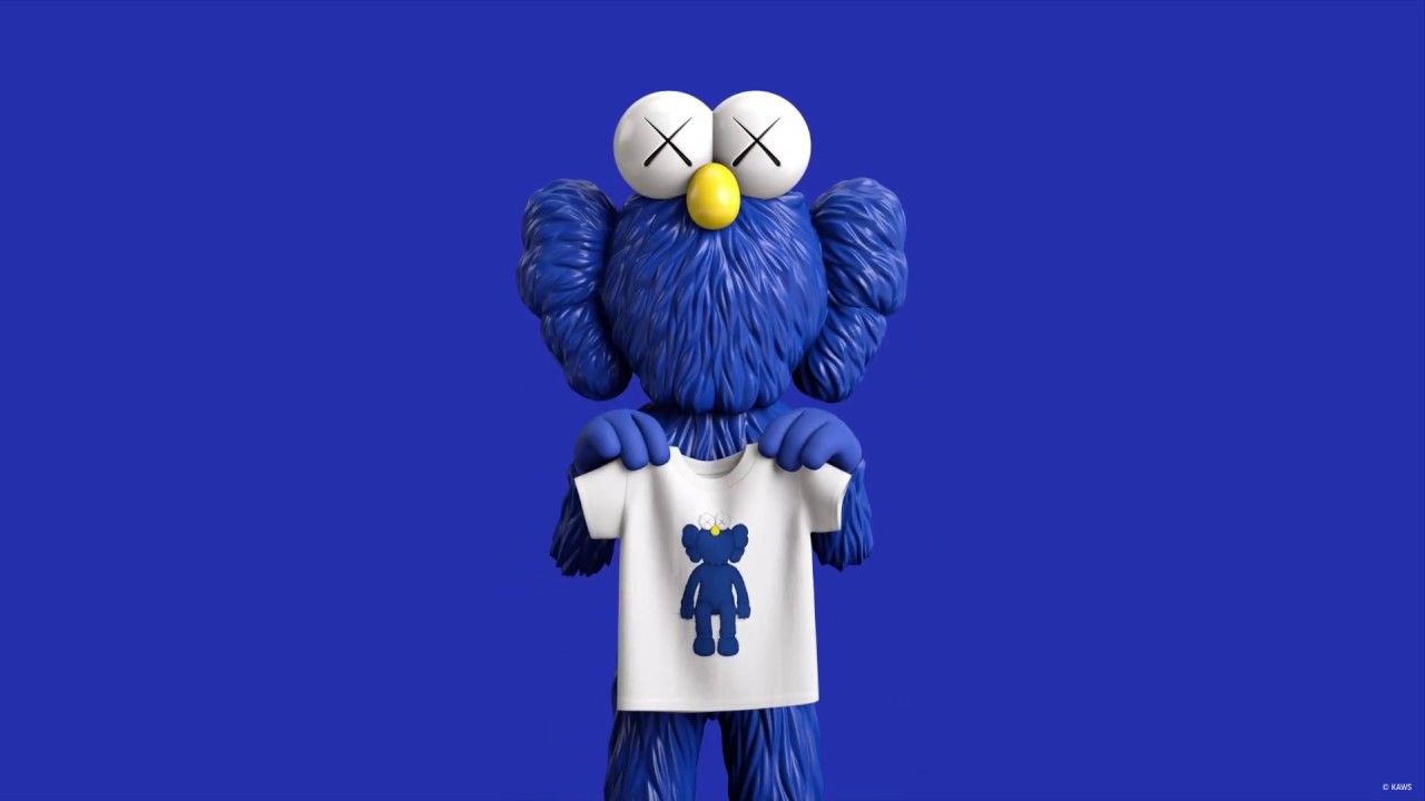 KAWS BFF figura blu, 1280x720 720p, iMac