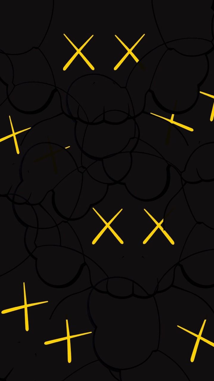 Guanti KAWS pattern nero, 1365x2048 Full HD Verticale, Smartphone