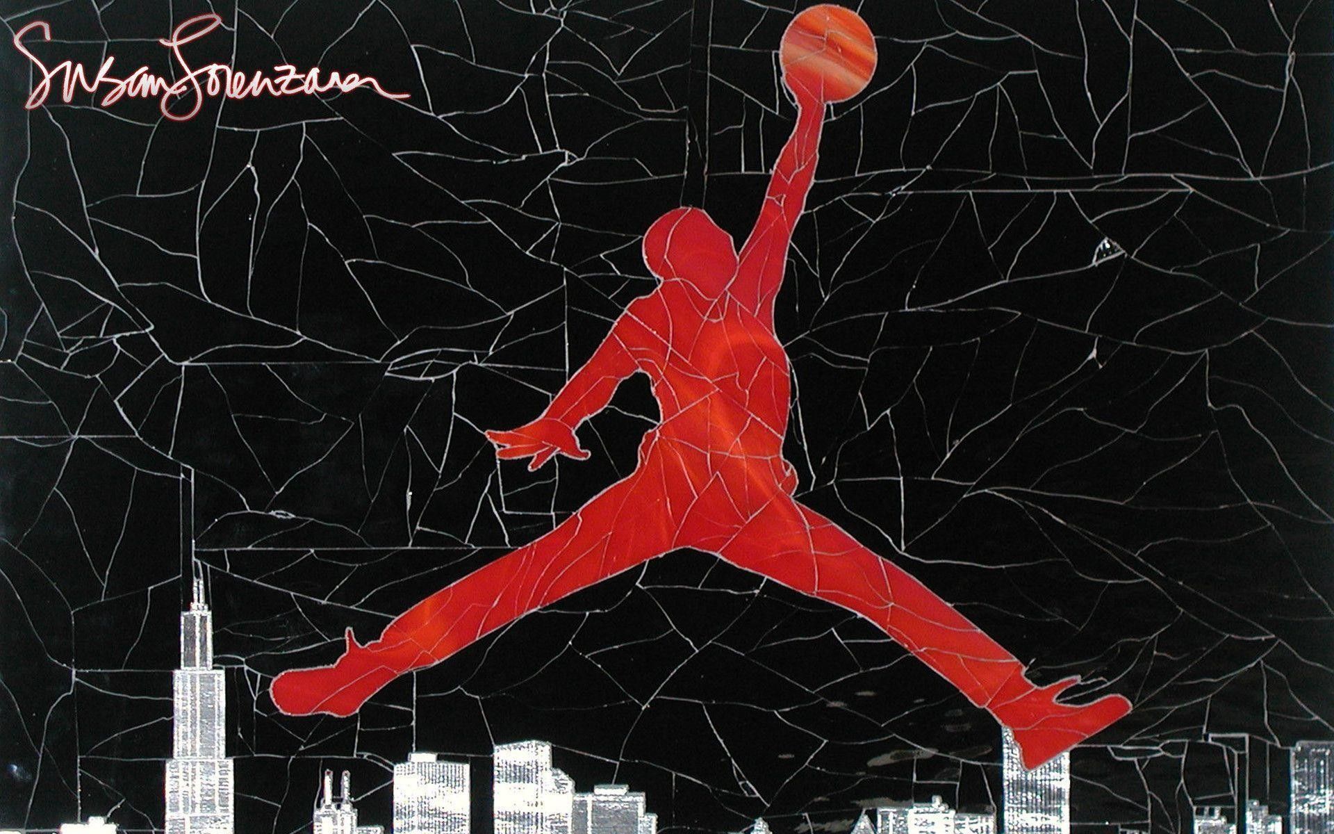 Logo Jumpman Jordan bianco nero, 1024x768 HD, PC
