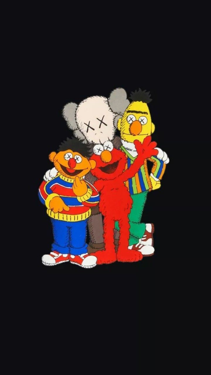Personaggi Sesame Street stile KAWS, 720x1280 Full HD Verticale, Samsung Galaxy