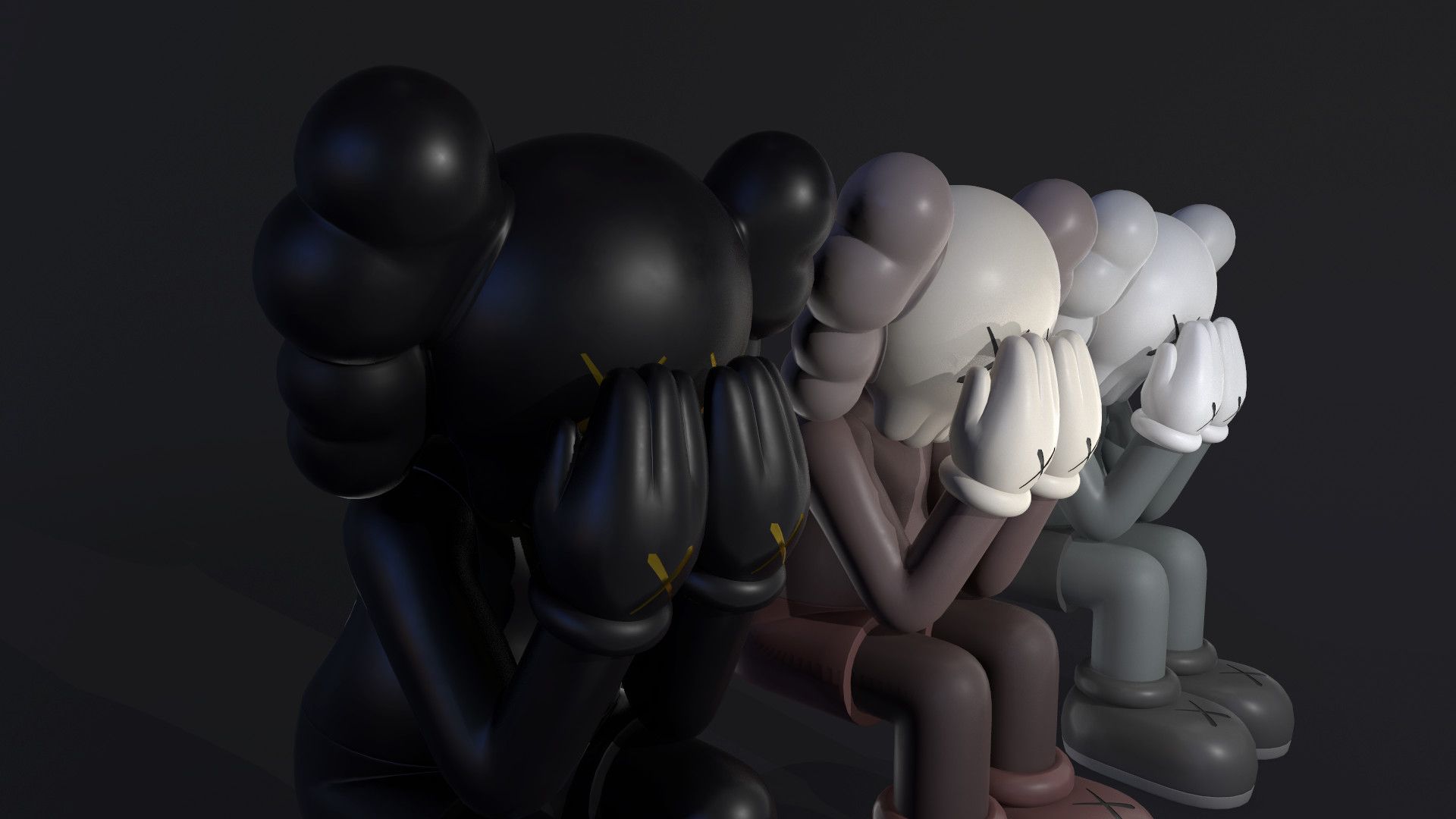 Figure KAWS Companion multicolori, 1920x1080 1080p, PC Desktop