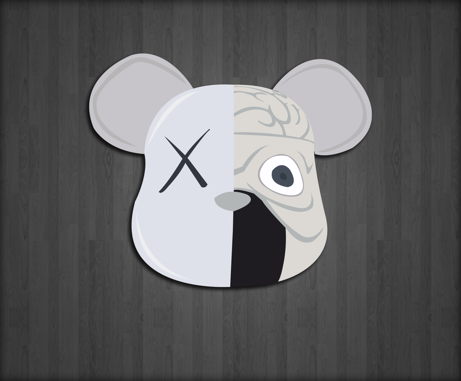 Testa companion KAWS bianco nero, 1600x1322 900p, Desktop