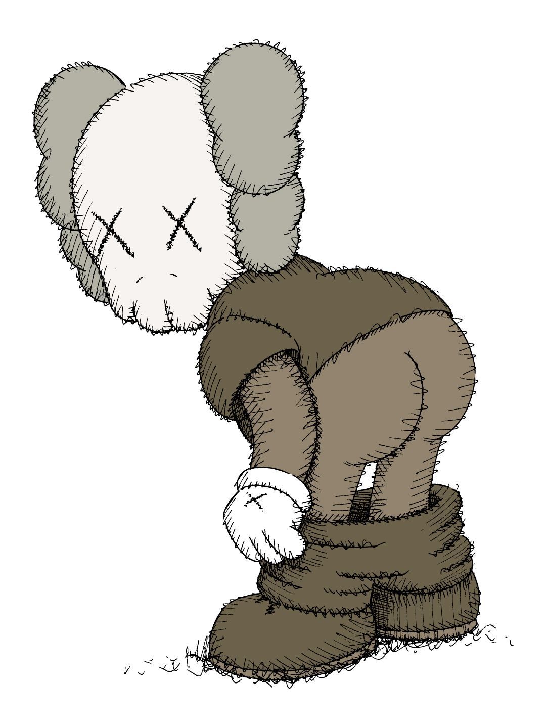 Personaggio KAWS Companion marrone, 1080x1440 Verticale, Telefono