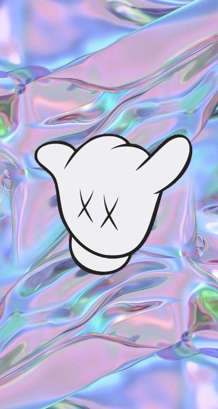 Personaggio KAWS mano olografica, 712x1334 Verticale, Telefono