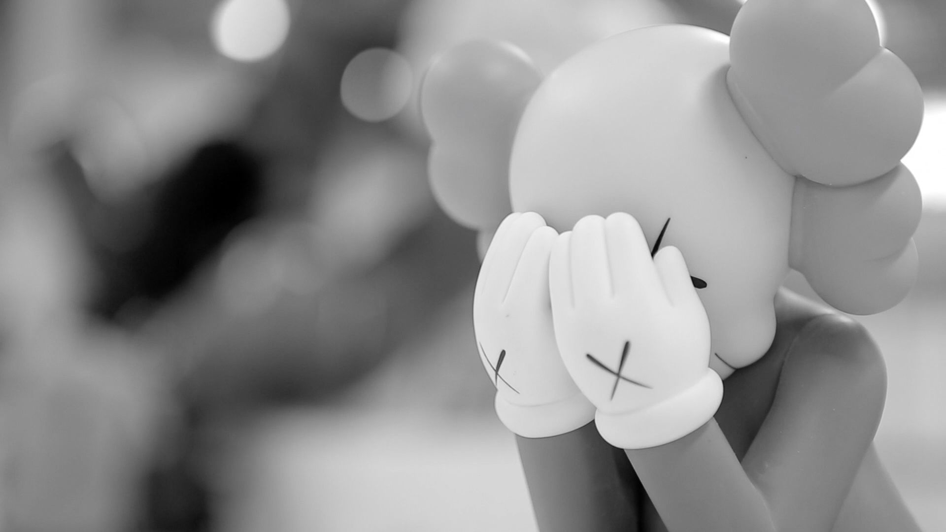 Personaggio KAWS bianco e nero, 1920x1080 Full HD, PC Desktop
