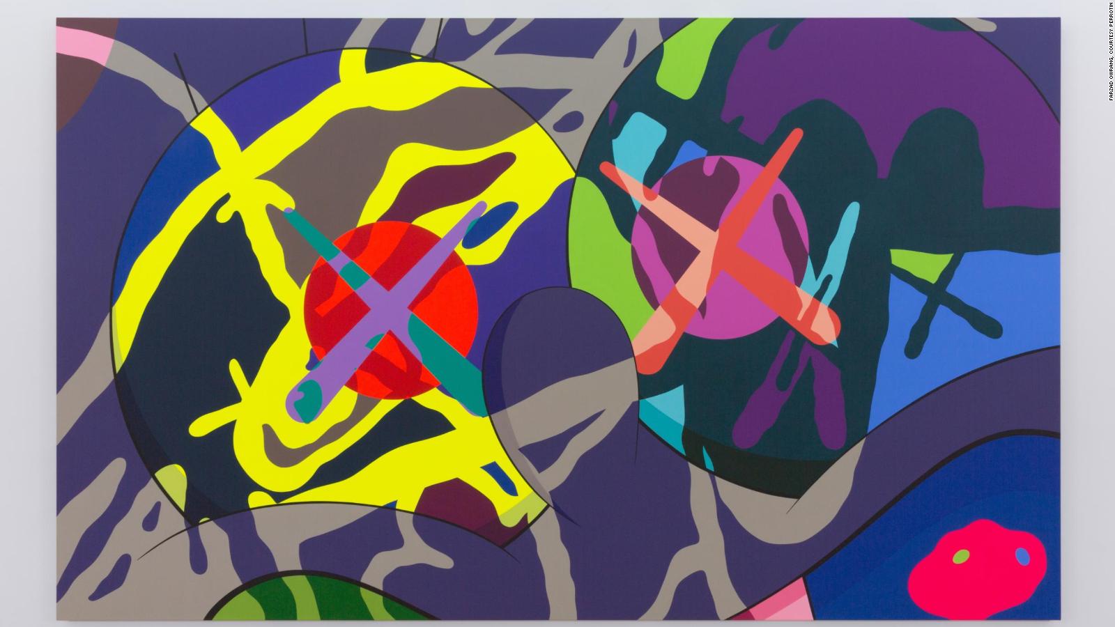 KAWS occhi X astratti colorati, 1600x900 HD Ready, PC