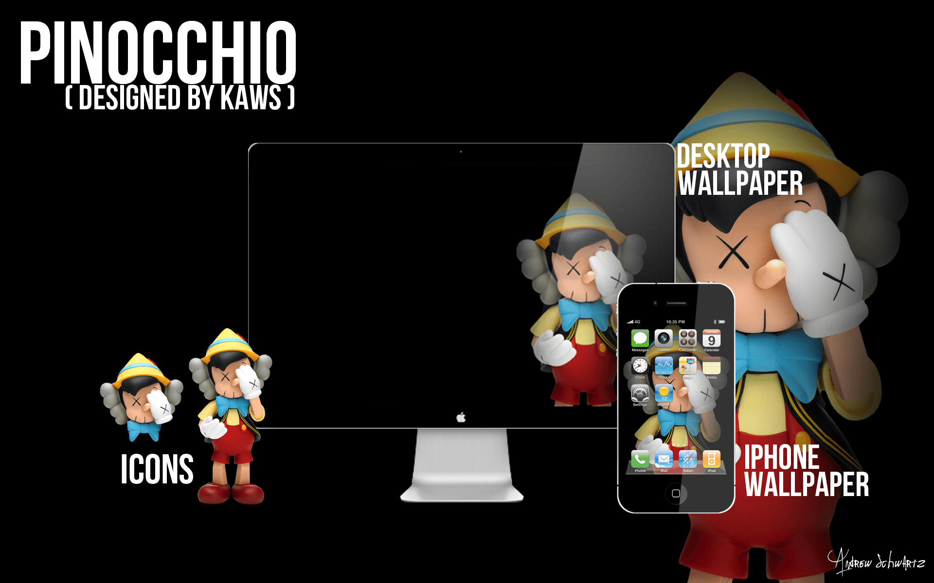 Graffiti colorato con icone app, 1080x1920 Verticale, Mobile