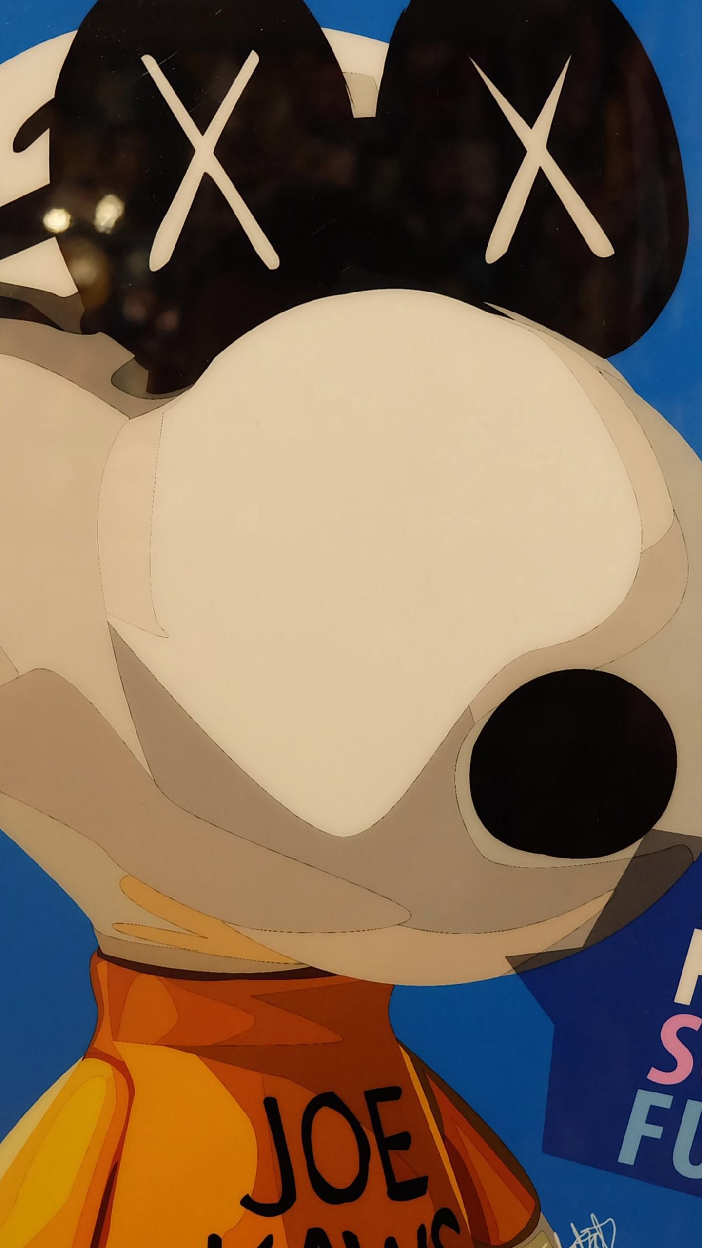 KAWS personaggio Companion sfondo blu, 1440x2560 Verticale, Mobile