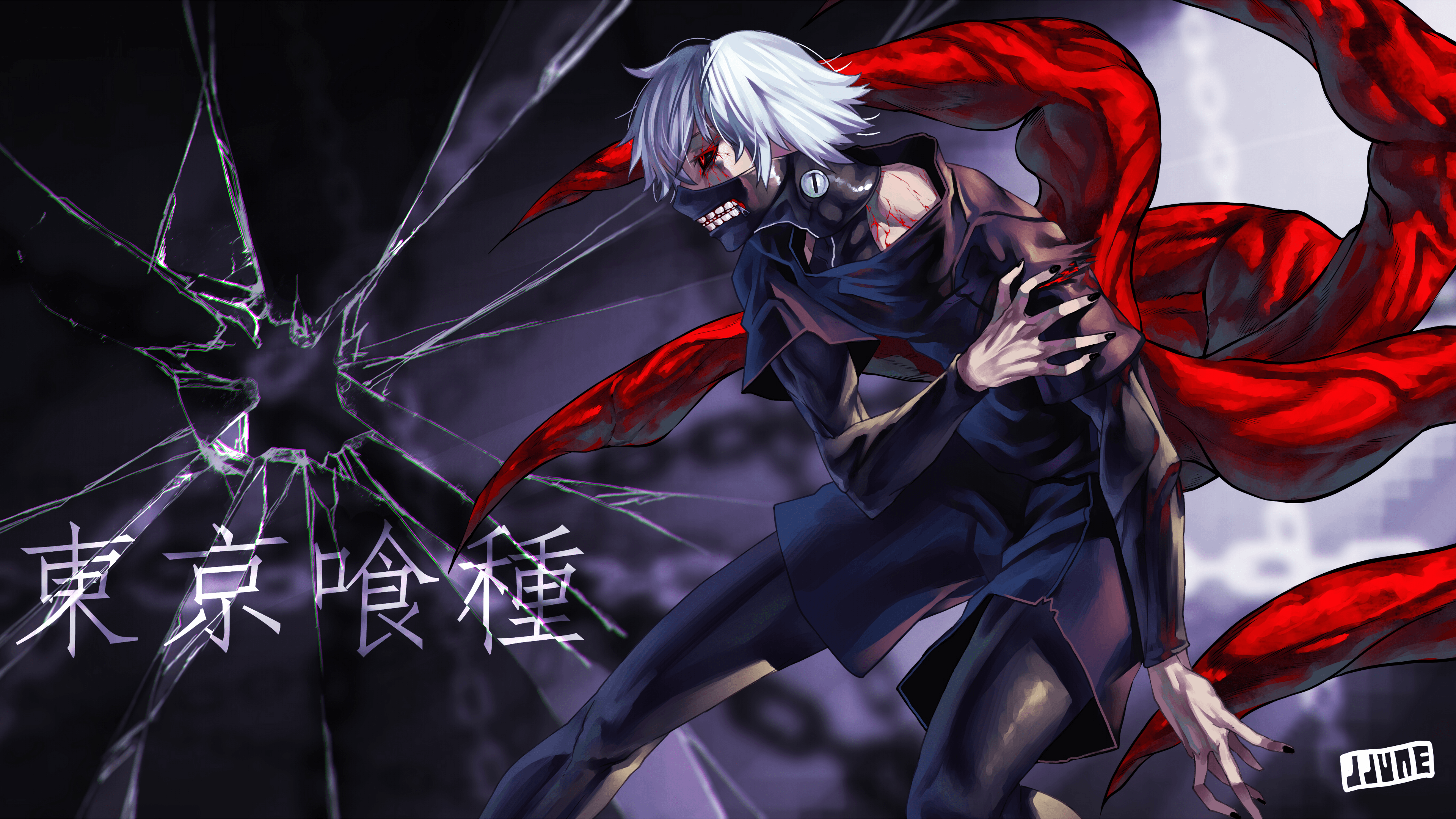 Ken Kaneki Tokyo Ghoul, 3840x2160 UHD, PC 4K