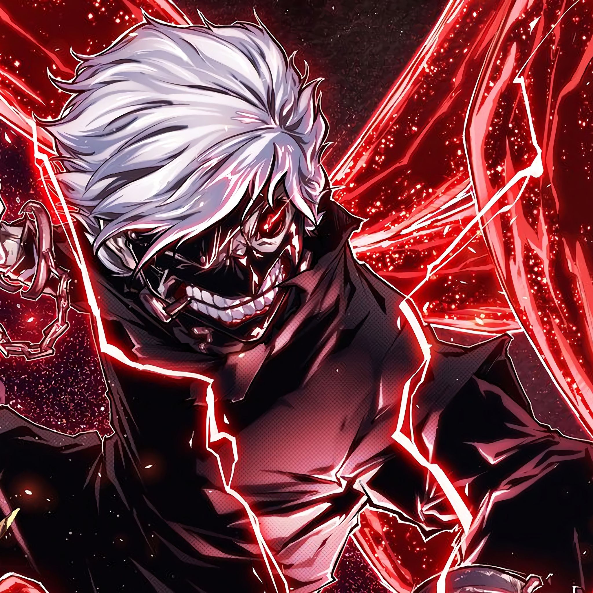 Ken Kaneki Tokyo Ghoul, anime, 2048x2048 2K, Desktop